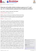 Cover page: Detection of mobile colistin resistance genes mcr-9.1 and mcr-10.1 in Enterobacter asburiae from Ecuadorian children.