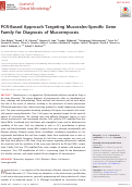 Cover page: PCR-Based Approach Targeting Mucorales-Specific Gene Family for Diagnosis of Mucormycosis