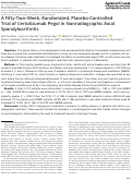 Cover page: A Fifty‐Two–Week, Randomized, Placebo‐Controlled Trial of Certolizumab Pegol in Nonradiographic Axial Spondyloarthritis