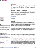 Cover page: Prevalence and proportion by age and sex of chronic health conditions in a large healthcare system