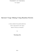 Cover page: Internet Usage Mining Using Random Forests