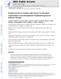 Cover page: Bothersome tics in patients with chronic tic disorders: Characteristics and individualized treatment response to behavior therapy