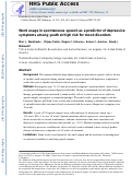 Cover page: Word usage in spontaneous speech as a predictor of depressive symptoms among youth at high risk for mood disorders.