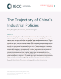 Cover page: The Trajectory of China’s Industrial Policies