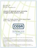 Cover page: Analysis of statistical power reconciles drought-conflict results in Africa