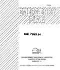 Cover page: Emergency Plan, Building 84
