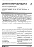 Cover page: Clinical Activity of Single-Agent Cabozantinib (XL184), a Multi-receptor Tyrosine Kinase Inhibitor, in Patients with Refractory Soft-Tissue Sarcomas