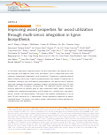 Cover page: Improving wood properties for wood utilization through multi-omics integration in lignin biosynthesis