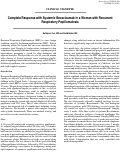 Cover page: Complete Response with Systemic Bevacizumab in a Woman with Recurrent Respiratory Papillomatosis