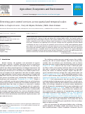 Cover page: Detecting pest control services across spatial and temporal scales