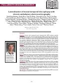 Cover page: Lateralization of mesial temporal lobe epilepsy with chronic ambulatory electrocorticography.