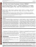 Cover page: The Fatty Acid Amide Hydrolase Inhibitor URB597 (Cyclohexylcarbamic Acid 3′-Carbamoylbiphenyl-3-yl Ester) Reduces Neuropathic Pain after Oral Administration in Mice