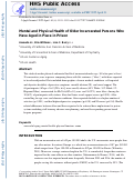 Cover page: Mental and Physical Health of Older Incarcerated Persons Who Have Aged in Place in Prison