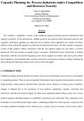 Cover page: Aggregate Production Planning for Process Industries under Competition