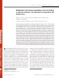 Cover page: Metabolism and Energy Expenditure, But Not Feeding or Glucose Tolerance, Are Impaired in Young Kiss1r KO Female Mice.