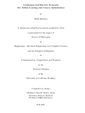 Cover page: Continuous and Discrete Dynamics For Online Learning and Convex Optimization