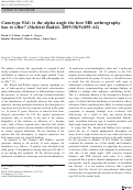 Cover page: Cam-type FAI: is the alpha angle the best MR arthrography has to offer? (Skeletal Radiol. 2009;38(9):855-62)