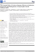 Cover page: The Potential Role of Cytotoxic Immune Effectors in Induction, Progression and Pathogenesis of Amyotrophic Lateral Sclerosis (ALS).