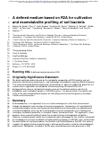 Cover page: A defined medium based on R2A for cultivation and exometabolite profiling of soil bacteria