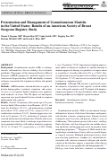 Cover page: Presentation and Management of Granulomatous Mastitis in the United States: Results of an American Society of Breast Surgeons Registry Study