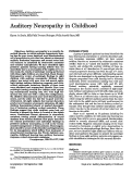Cover page: Auditory neuropathy in childhood