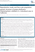 Cover page: Reproductive mode and fine-scale population genetic structure of grape phylloxera (Daktulosphaira vitifoliae) in a viticultural area in California