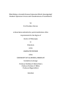 Cover page: What Makes a Scientific Research Question Worth Investigating? Students' Epistemic Criteria and Considerations of Contribution