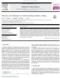 Cover page: Advances and challenges in commercializing radiative cooling