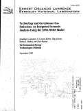 Cover page: Technology and Greenhouse Gas Emissions: An Integrated Scenario Analysis using the LBNL-NEMS model