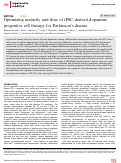 Cover page: Optimizing maturity and dose of iPSC-derived dopamine progenitor cell therapy for Parkinson’s disease