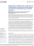 Cover page: Mechanism for differential recruitment of orbitostriatal transmission during actions and outcomes following chronic alcohol exposure