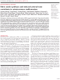 Cover page: Nitric oxide synthase and reduced arterial tone contribute to arteriovenous malformation