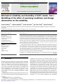 Cover page: Mechanical reliability and durability of SOFC stacks. Part I : Modelling of the effect of operating conditions and design alternatives on the reliability