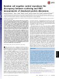 Cover page: Random coil negative control reproduces the discrepancy between scattering and FRET measurements of denatured protein dimensions