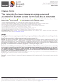 Cover page: The interplay between insomnia symptoms and Alzheimer’s disease across three main brain networks