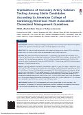 Cover page: Implications of Coronary Artery Calcium Testing Among Statin Candidates According to American College of Cardiology/American Heart Association Cholesterol Management Guidelines MESA (Multi-Ethnic Study of Atherosclerosis)