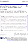 Cover page: Effects of caloric restriction on the gut microbiome are linked with immune senescence