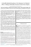 Cover page: A Health-Related Quality of Life Measure for Patients Who Undergo Minimally Invasive Glaucoma Surgery