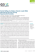 Cover page: Partial Selfing Can Reduce Genetic Loads While Maintaining Diversity During Experimental Evolution.