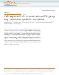 Cover page: Ca2+-regulated Ca2+ channels with an RCK gating ring control plant symbiotic associations
