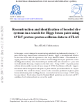 Cover page: Reconstruction and identification of boosted di-τ systems in a search for Higgs boson pairs using 13 TeV proton-proton collision data in ATLAS