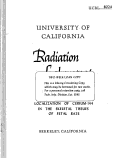 Cover page: LOCALIZATION OF CERIUM-144 IN THE SKELETAL TISSUES OF FETAL RATS