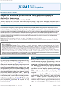 Cover page: Insights on mandibular jaw movements during polysomnography in obstructive sleep apnea.