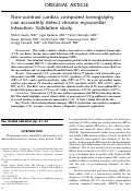 Cover page: Non-contrast cardiac computed tomography can accurately detect chronic myocardial infarction: Validation study