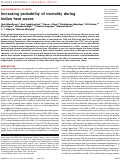 Cover page: Increasing probability of mortality during Indian heat waves