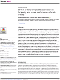 Cover page: Effects of early-life protein starvation on longevity and sexual performance of male medfly