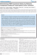 Cover page: Determining PTEN Functional Status by Network Component Deduced Transcription Factor Activities