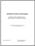 Cover page: Opportunities Suspended: The Devastating Consequences of Zero Tolerance and School Discipline