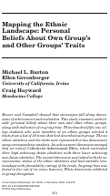 Cover page: Mapping the ethnic landscape: Personal beliefs about own group's and other groups' traits
