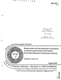 Cover page: MEASUREMENT AND INSTRUMENTATION TECHNIQUES FOR MONITORING PLUTONIUM AND URANIUM PARTICULATES RELEASED FROM NUCLEAR FACILITIES